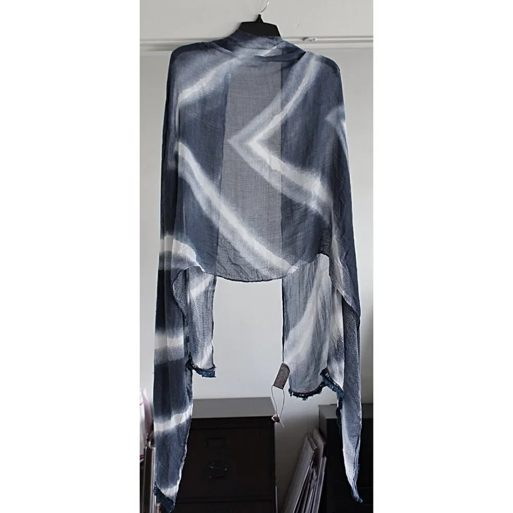 New w/Tags - Vince Camuto Ombre Frings Tassel Wrap, Tie Dye Ombre Pattern